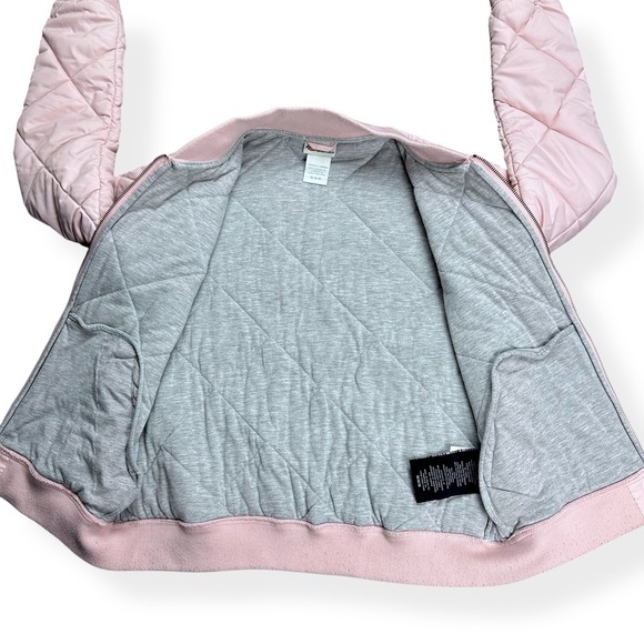 Dickies Women's‎ Quilted Puffer Bomber Jacket Coat Pale Pink Size Medium - Picture 10 of 13